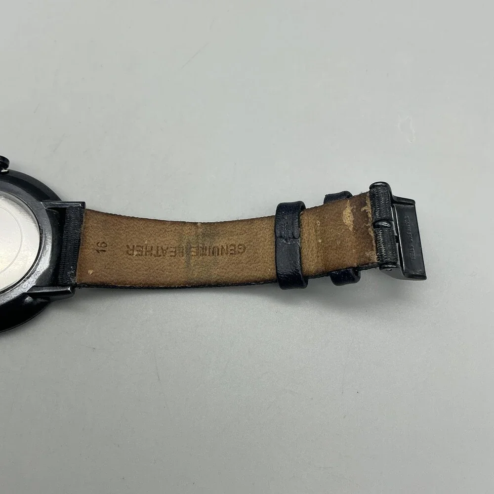 Lacoste Womens Watch 35mm Black Dial Leather Fabric 3 ATM New Battery